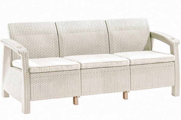 Трёхместный диван  Yalta Sofa 3 Seat белый купить в Старой Купавне