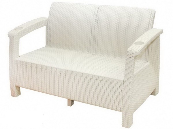 Двухместный диван Yalta Sofa Seаt белый купить в Старой Купавне