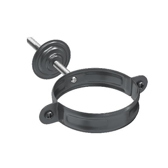 Водосток Aquasistem, система 125x90 - Комплект крепления трубы RAL 7024 Тёмно-серый купить в Старой Купавне