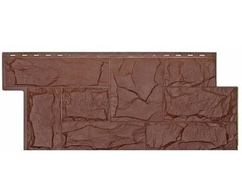 Фасадная панель T-Сайдинг-Гранит Леон Коричневый купить в Старой Купавне
