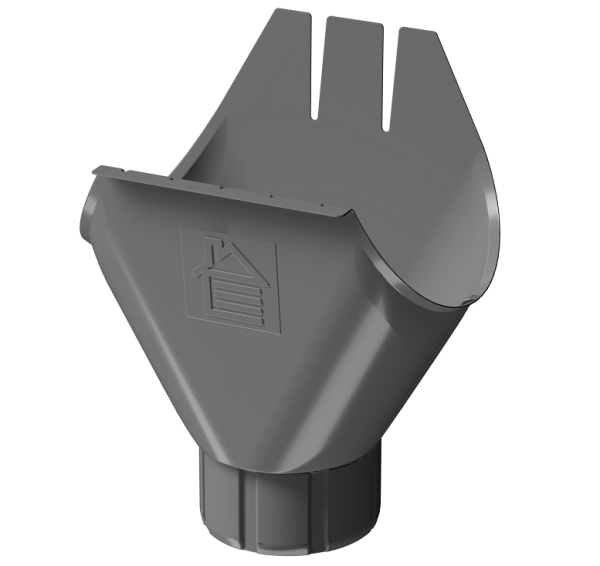 Воронка желоба D125 Döcke STAL PREMIUM Графит, (RAL 7024) купить в Старой Купавне