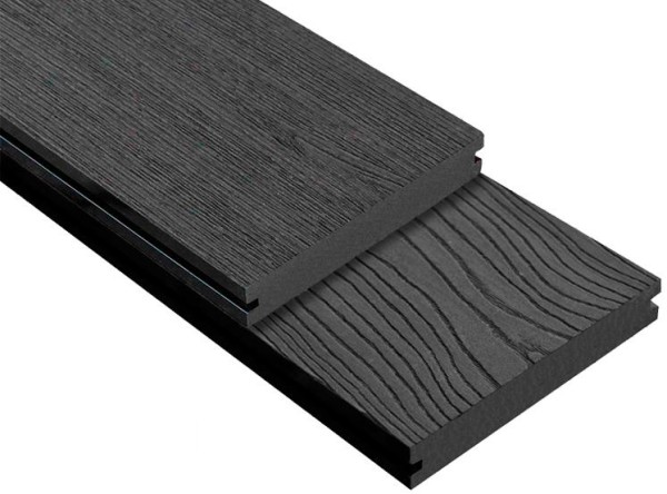 Террасная доска ДПК Outdoor 3D полнотелая STORM/OCEAN BLACK черная купить в Старой Купавне