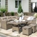 Комплект мебели AFINA плетеной из иск. ротанга AFM-307B Beige купить в Старой Купавне
