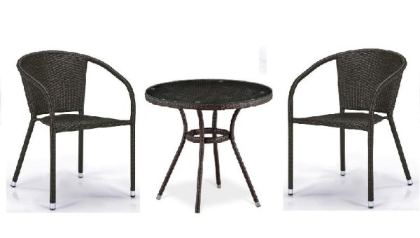 Комплект плетеной мебели AFINA из иск. ротанга Асоль-7 T282ANT/Y137C-W53 Brown 2Pcs купить в Старой Купавне
