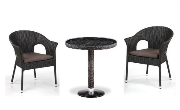 Комплект плетеной мебели AFINA из иск. ротанга T601/Y79A-W53 Brown 2Pcs купить в Старой Купавне