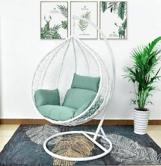 Кресло Подвесное из искусственного ротанга AFM-168A-XL White/Green купить в Старой Купавне