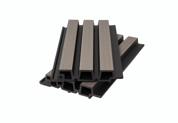 Фасадная панель брусковая двухцветная co-extrusion, snow mix купить в Старой Купавне