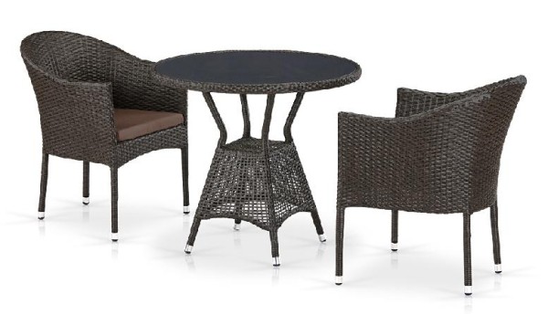 Комплект плетеной мебели AFINA из иск. ротанга T707ANS/Y350-W53 Brown 2Pcs купить в Старой Купавне