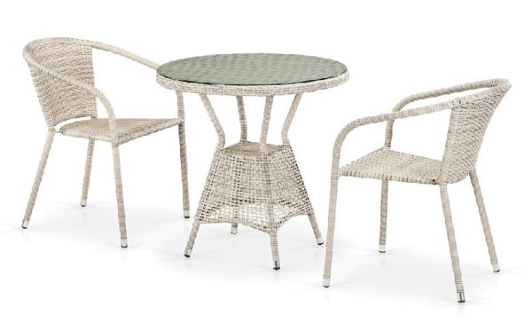 Комплект плетеной мебели AFINA из иск. ротанга T705ANT/Y137C-W85 Latte 2Pcs купить в Старой Купавне
