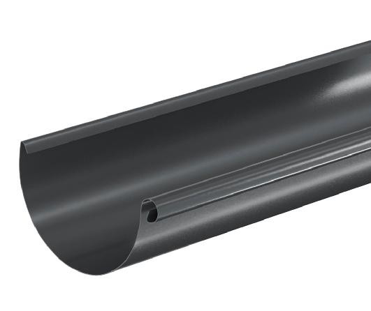 Водосток Aquasistem, система 150/100 - Водосточный желоб 3.00м RAL 7024 Тёмно-серый купить в Старой Купавне