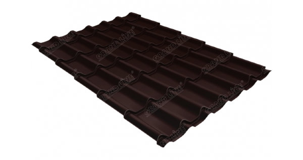 Металлочерепица классик GL 0,5 Quarzit RAL 8017 шоколад Metallic купить в Старой Купавне