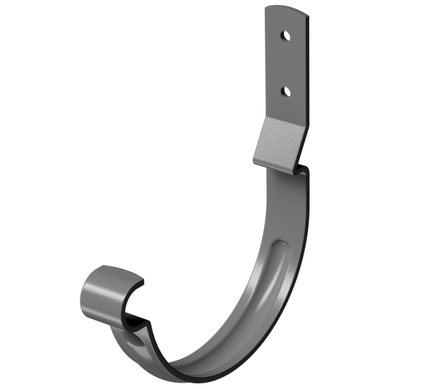 Карнизный крюк короткий (гнутый) D125 Döcke STAL PREMIUM Графит, (RAL 7024) купить в Старой Купавне