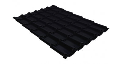 Металлочерепица классик GL 0,5 Quarzit lite RAL 9005 черный